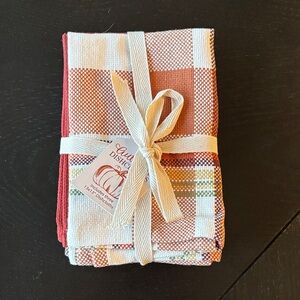 Autumn Dish Towels Set - Red, Orange, Green